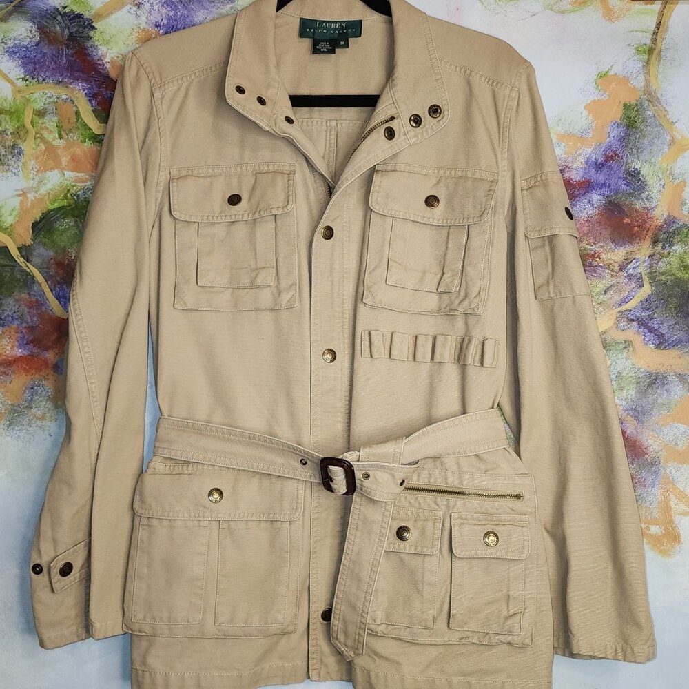 Lauren Ralph Lauren Explorers Multi-Pocket Utility Jacket-Safari Beige